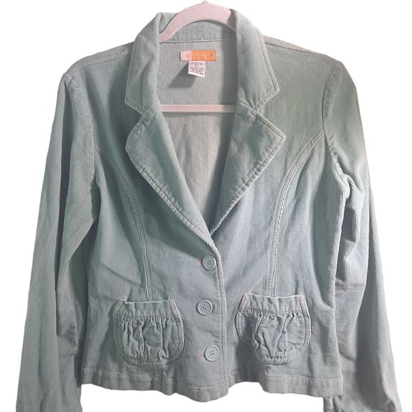 Anthropologie Tulle Mint Corduroy Blazer Jacket - Picture 3 of 13